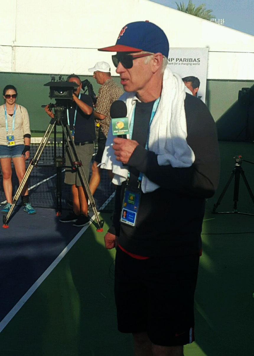 John McEnroe joins AZ live at Indian Wells to discuss his Tennis FAN Academy.